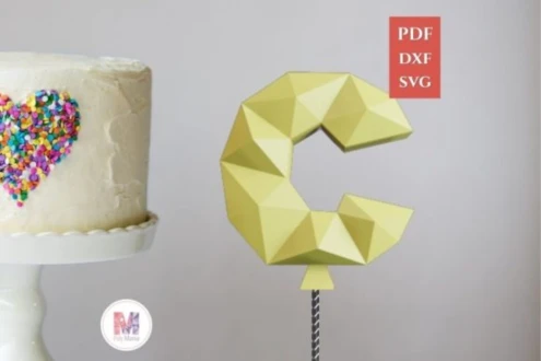 Cake Topper Letter C