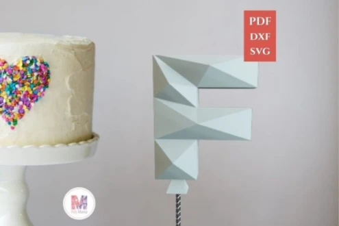 Cake Topper Letter F