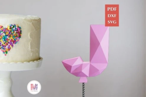 Cake Topper Letter J