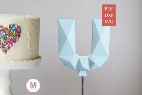 CAKE TOPPER LETTER U