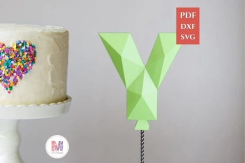 Cake Topper Letter Y