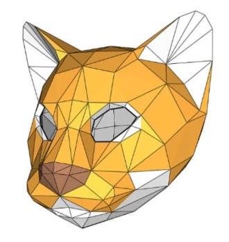 DIY Cat Mask Papercraft Template Low Poly 3D Costume Accessory Instant Download