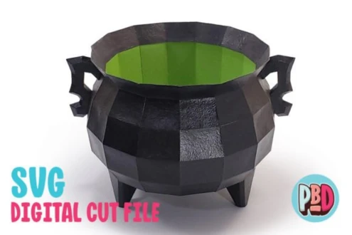 Cauldron 3D Papercraft SVG