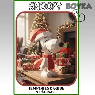 Cute Christmas Dog Low Poly Papercraft Templates Gift DIY Decoration BOYKA