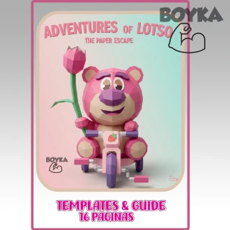 Adventures of Lotso Low Poly Papercraft Templates Gift DIY Decoration BOYKA