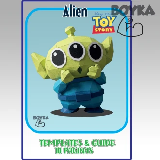 Little Green Aliens Toy Story Low Poly Papercraft Templates Gift DIY Decoration BOYKA