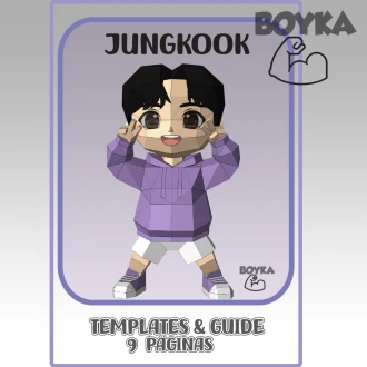 Jeon Jeongguk - Jungkook - Kpop BTS Low Poly Papercraft Templates Gift DIY Decoration BOYKA