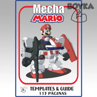Mecha Mario Low Poly Papercraft Templates Gift DIY Decoration BOYKA