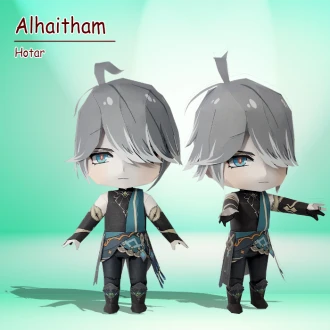[Genshin Impact] Alhaitham chibi papercraft