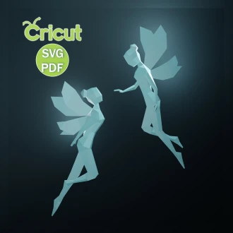 Papercraft Fairies Women Model PDF, Papercraft women, Papercraft pdf, Paper sculpture, Low Poly, DIY Pepakura Template Cricut Space
