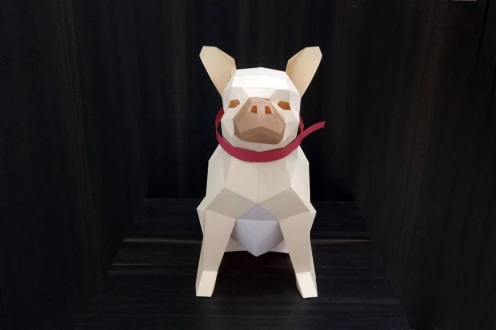French Bulldog Model, Animal Model, 3d Papercraft, lowpoly , Pets, papercraft, DIY, low poly, papermodel, Paper animal, DIY gift