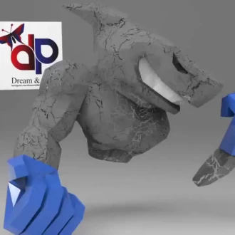 Boxing Shark Papercraft , PDF Template, DIY 3d Model, FanArt, Paper Sculpture, Low Poly, Pepakura, Craft, Manualidad, Arte de Papel