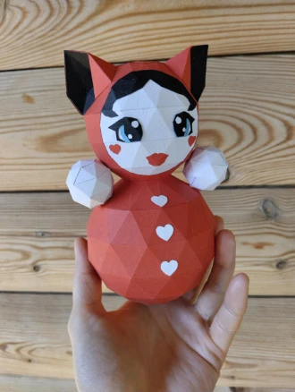 Toy Fox Papercraft Template - Low Poly, Pepakura PDF, DIY Handmade, Home Decoration, Creative Gifts