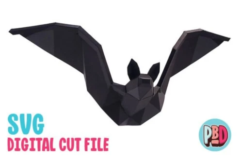 Bat 3 3D Papercraft SVG