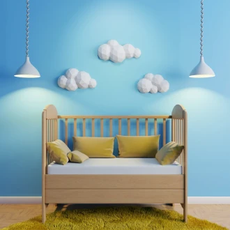 Clouds Papercraft 3D - DIY low poly paper crafts origami - nursery wall decor template