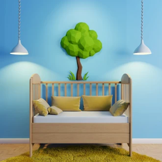 Tree Papercraft 3D DIY low poly paper crafts origami wall decor template