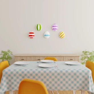 Wall Eggs Papercraft 3D DIY low poly paper crafts Easter wall decor model template