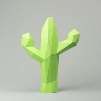 mighty Cactus 3d papercraft. You get a PDF digital file template and instructions for this DIY (do it yourself) paper sculpture.