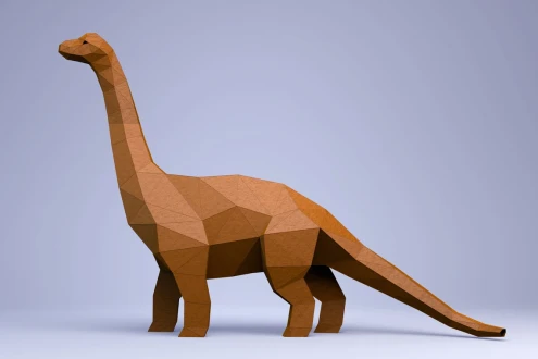 Apatosaurus Dinosaur Digital Template, PDF Paper Craft, Dinosaur Origami, Dinosaur Model