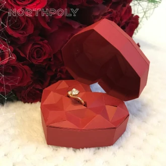 Papercraft Heart Box 2, St Valentines Day, Love, Pdf, Gurko, Pepakura, Template, 3D Origami, Paper Sculpture, Low Poly, DIY Craft