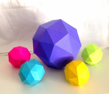 Balls 3d papercraft. You get a PDF digital files with templates and instruction of DIY papercraft minimalist balls.