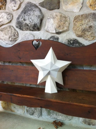 Shooting Star 3d papercraft. You get a PDF digital file with templates and instruction on how to DIY paper model.