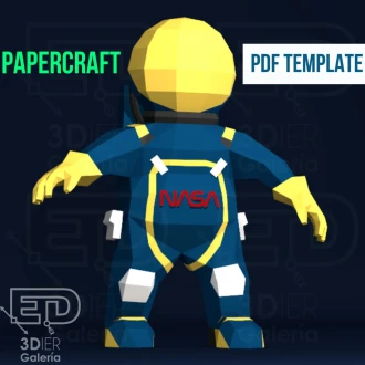 Astronaut Papercraft Design with PDF Templates, Paper Art and Craft for Home Decor, DIY, 3DIER