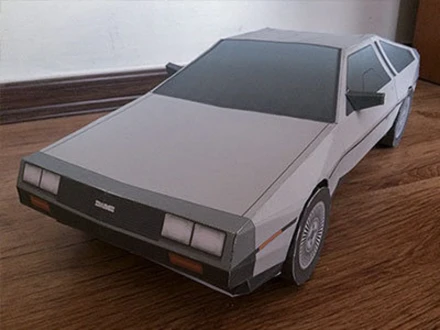 DMC DeLorean Stock Model DIY 3D Papercraft Car Templates, Papercraft Model for Adults and Kids, Instant Download PDF