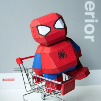 DiY Spider-Man Superhero PDF DXF SVG template, comic character, Handmade doll, Papercraft figures, pdf Template, 3D papercraft puzzle, Kids save toys