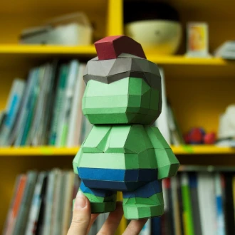 Hulk, DIY Superhero PDF template, comic character, 3D papercraft doll, party decoration, svg and dxf files for plotter