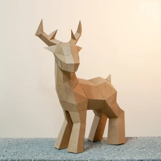 Deer paper model ,Papercraft , DIY , Low poly , PDF Papercraft , Deer Model , Deer low poly , Deer