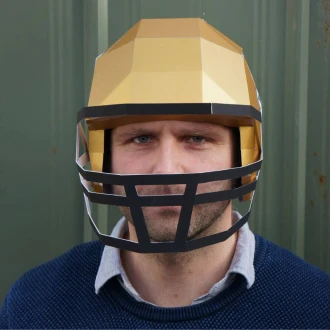 American Football Helmet, Papercraft Mask