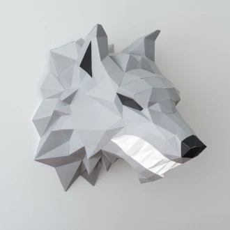 Wolf 3d papercraft. You get PDF digital file templates and instructions for this DIY (do it yourself) modern paper sculpture.