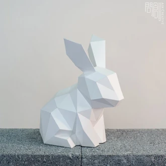 Rabbit paper model , Bunny paper model ,Papercraft , DIY , Low poly , Bunny Model , PDF Papercraft , Rabbit Model , Bunny low poly