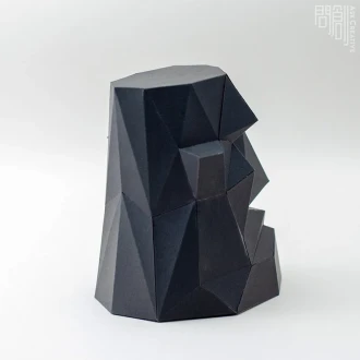 Salty Moai , Papercraft, DIY, Low poly, Sculpture, PDF Papercraft , Moai ,Statue low poly , dum dum , Easter Island , Salty face