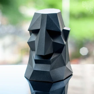 lol Moai , Papercraft, DIY, Low poly, Sculpture, PDF Papercraft , Moai ,Statue low poly , dum dum , Easter Island , lol face