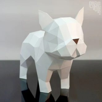 Bulldog paper model ,Papercraft , DIY , Low poly , PDF Papercraft , Bulldog Model , Bulldog low poly , Bulldog