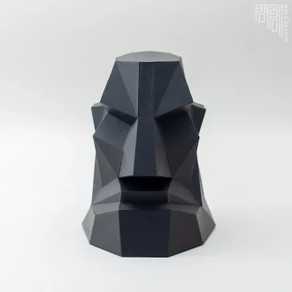 Salty Moai , Papercraft, DIY, Low poly, Sculpture, PDF Papercraft , Moai ,Statue low poly , dum dum , Easter Island , Salty face