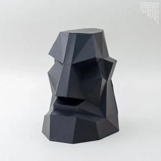 Salty Moai , Papercraft, DIY, Low poly, Sculpture, PDF Papercraft , Moai ,Statue low poly , dum dum , Easter Island , Salty face