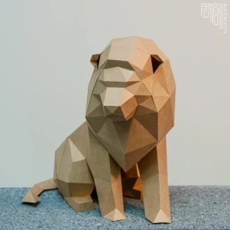Lion paper model ,Papercraft , DIY , Low poly , PDF Papercraft , Lion Model , Lion low poly , Lion