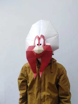 YOSEMITE SAM Mask DIY, Looney Tunes Papercraft