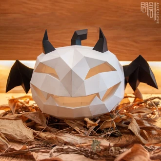 Evil Pumpkin ,Papercraft , DIY , Low poly , PDF Papercraft , Imp , Halloween