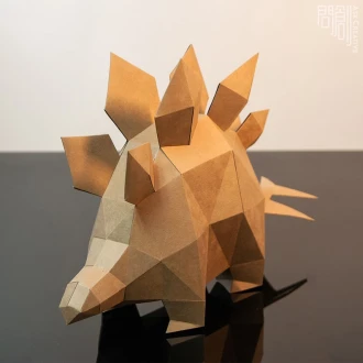 Stegosaurus paper model ,Papercraft , DIY , Low poly , Baby Stegosaurus Model , PDF Papercraft ,Stegosaurus Model, Stegosaurus low poly
