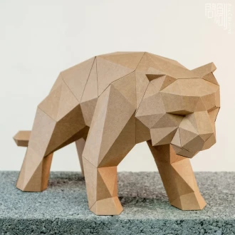 Tiger paper model ,Papercraft , DIY , Low poly , PDF Papercraft , Tiger Model , Tiger low poly , Tiger