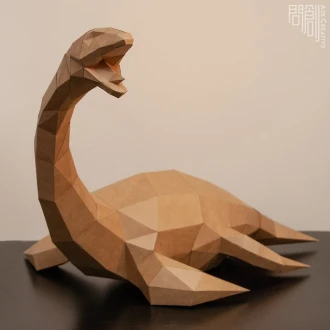 Plesiosaur paper model ,Papercraft , DIY , Low poly ,Plesiosaur Model , PDF Papercraft , Plesiosaur Model, Plesiosaur low poly