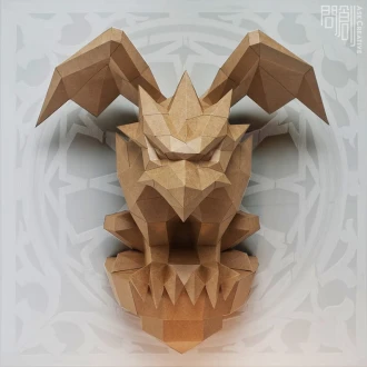 Gargoyles B, Papercraft , DIY , Low poly , PDF Papercraft , fantasy Model , polygonal , Gargoyles.