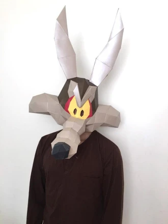 WILE E COYOTE Mask DIY, Looney Tunes Papercraft