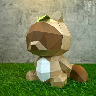 Tanuki paper model ,Papercraft , DIY , Low poly , PDF Papercraft , Tanuki Model , Tanuki low poly ,Tanuki