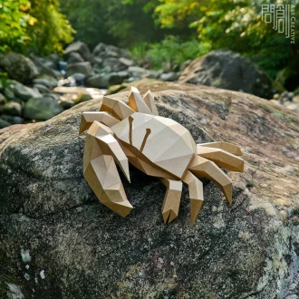 FiddlerCrab paper model,Papercraft,DIY,Low poly,PDF Papercraft , FiddlerCrab