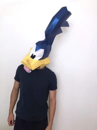 ROAD RUNNER Mask DIY, Looney Tunes Papercraft